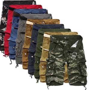 Shorts pour hommes shorts de fret militaire pour hommes camouflage de camouflage de la marque de coton pur confortable pour hommes camouflage tactique shorts Q240329