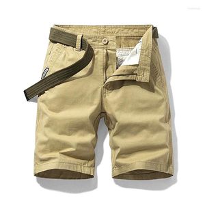 Shorts pour hommes Cargo militaire été décontracté solide coton kaki pantalon court Joggers affaires sociales hommes Bermudas 2023