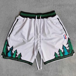 Heren shorts MM MASMIG WIT TIUMBER Gedrukte basketbalshort met ritszakken Russell Street Style Sports Trainpants J240510