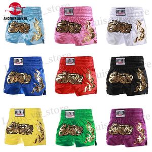 Heren shorts MMA bokshorts Solid borduurwerk muay thai shorts voor mannen vrouwen volwassen kinderen sportschool sportgevecht kickboksen trainingsbroek T240419