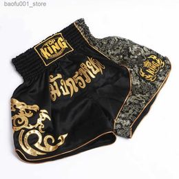 Shorts masculins MMA JUJITSU FOIREMENT MENSE GRABLE PANTAL DE BOXING TAEKWONDO MMA Shorts courts Tiger Muay Thai Boxing Shorts Sanda Boxing pas cher Q240329