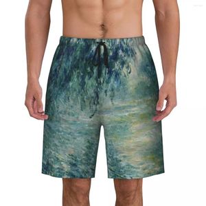 Short pour homme Matin sur la Seine près de Giverny Maillot de bain Planche à séchage rapide Claude Monet Maillots de bain Art impressionniste Boardshorts