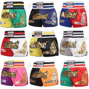 Heren shorts muay thai bokshorts mma borduurwerk sporten vechten kickboksen korte broek sanda arts boxeo shorts heren mannen vrouwen kind t240419