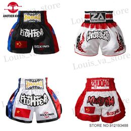 Shorts masculins Muay Thai Shorts 2024 Nouvelle broderie de boxe Shorts enfants Femmes Fighting Kickboxing Pantal