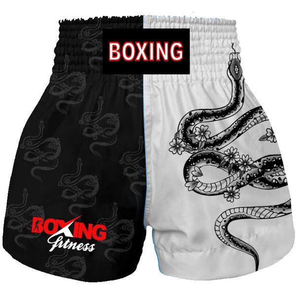 Shorts pour hommes Muay Thai Shorts Cool Floral Prints MMA Boxing Pants KickBoxing Men Fight Grappling Sportswear Boxing Short Pant Wholesale 230712