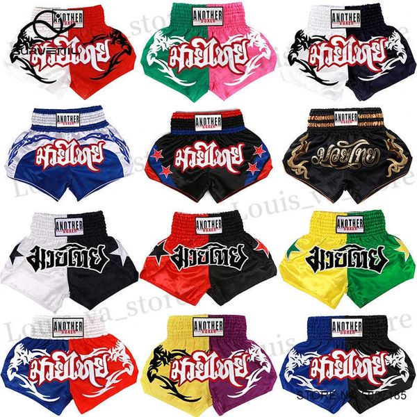 Shorts para hombres Muay Thai Shorts bordados para hombres bordados niños Taekwondo entrenamiento Shorts Caza de gimnasio Fighting Taekwondo Pants Martial Arts Clothing T240419