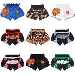 Shorts pour hommes Muay Thai Shorts Léopard Tigre Impression Kick Boxing Shorts Enfants Adulte Hommes Femmes Lutte Kick Boxing Pantalon Gym Formation MMA Vêtements 230726