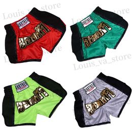 Shorts masculins Muay thai short pantalon de boxe en vrac sanda kickboxing match mma man feme combat wrandswearswear personnalisée en gros t240419