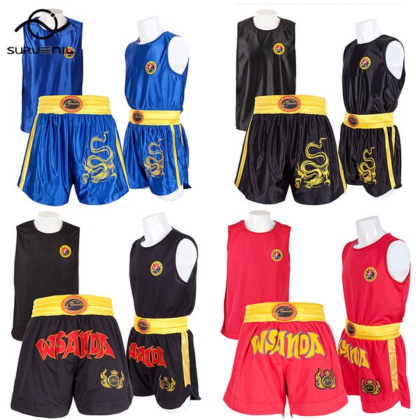 Shorts pour hommes Muay Thai Shorts MMA T-shirt Kungfu Wushu Vêtements Arts martiaux Sanda Rashguard Pantalon de boxe Hommes Femmes Enfants Performance Costume 230822