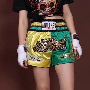 Herenshorts Muay Thai Shorts Trunk Decoratief borduurwerk Boksbroeken Trainingsbroeken Scheurbestendig Vechten Kickboksen Duurzame boksshorts 230822