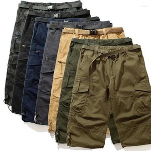 Heren shorts Multi Pocket Casual Summer Beach Solid Color Work Cargo Pants Multi-Pocket 7/10