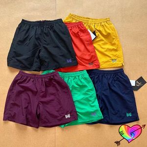 Shorts pour hommes Multicolore Nylon Aiguilles Shorts Hommes Femmes Broderie Papillon 1 1 Haute Qualité Aiguilles Shorts Loose Mesh AWGE Culotte 230414