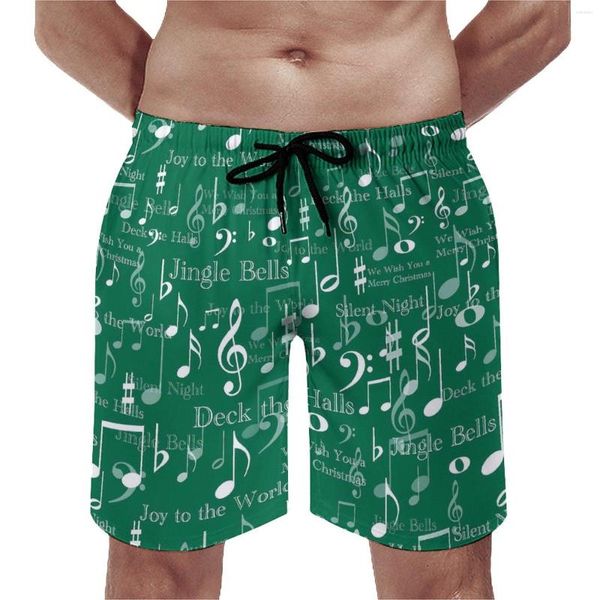 Pantalones Cortos para Hombre Notas Musicales Tablero Símbolos Estampado Casual Playa Hombre Diseño Ropa Deportiva Bañador De Secado Rápido Idea De Regalo