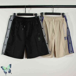 Heren shorts shortles shorts butterfly borduurwerk webbing awgebeach casual fluweel korte broek t220825