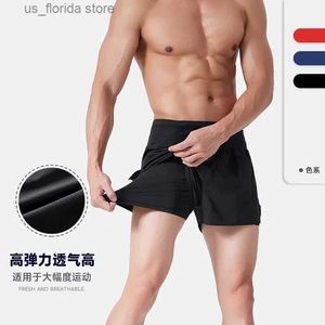 Herenshorts Nieuw 2 in 1 Hardlopen Sneldrogend Sportshorts Basketbal Fitness Marathon Off-road training Zomer Strand Korte broek Y240320