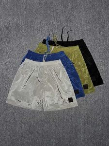 Shorts voor heren Nieuwe 2024 zomer S T Strandbroek voor heren Metaal Nylon Sport Casual Sneldrogende shorts Kwartbroek Badge Geborduurde decoratie J240322