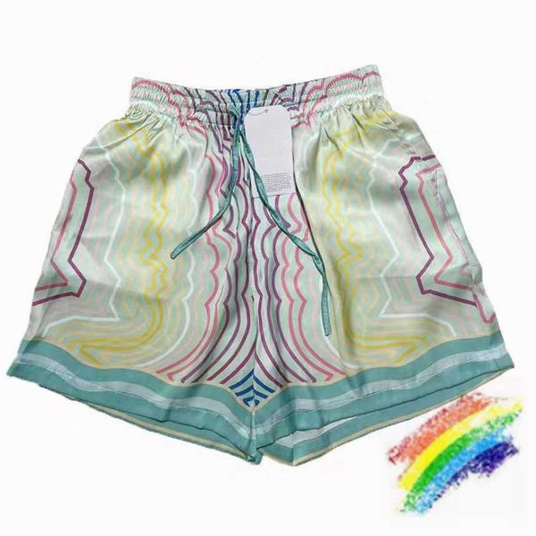 Shorts pour hommes New Casablanca Silk Shorts Hommes Femmes 11 Meilleure qualité Tiedyed Drstring Shorts Culottes J230503