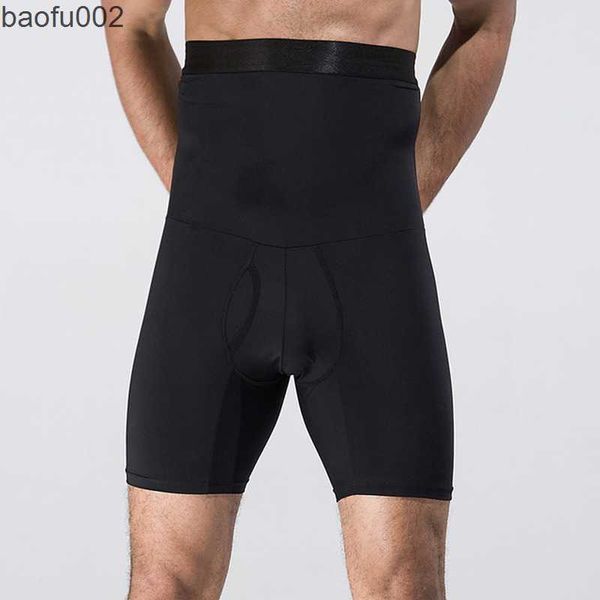 Pantalones cortos para hombre Nuevos Hombres Hombre Abdomen Faja para quemar grasa Pantalones para el vientre Body Sculpting Shaper Corset Cummerbund Tummy Cintura Adelgazante Cinturón Shorts W0327