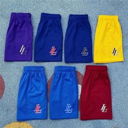 Heren shorts nieuwe herenbasis shorts merk Lostlove NYC LL Gym Mesh Shorts Men Fast Drying Trend Short Pants Basketbal Training Shorts Beach G230315