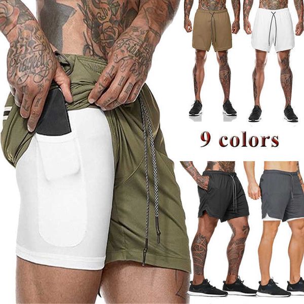 Men's Shorts Nuevos pantalones cortos deportivos para hombres, tanque de diseño para hombres, pantalones para correr de secado rápido, pantalones capris casuales, pantalones de entrenamiento transpirables, pantalones cortos para hombres Z0504