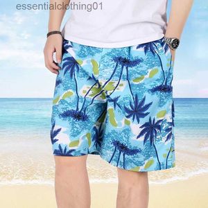 Shorts masculins nouveaux shorts de natation d'été masculins plus taille pour hommes shorts de plage imprimés en fleurs pantalon court pantalon nage de surf sur borad short l231212