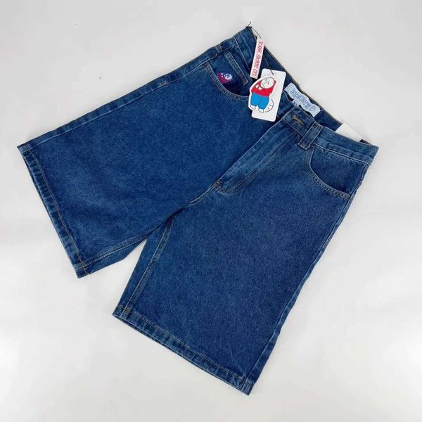 Shorts masculins Nouveaux shorts de jean graphique rétro Rétro Style Harajuku Big Boy Barred Bag Jeans Gym Basketball Shorts pour hommes J240407