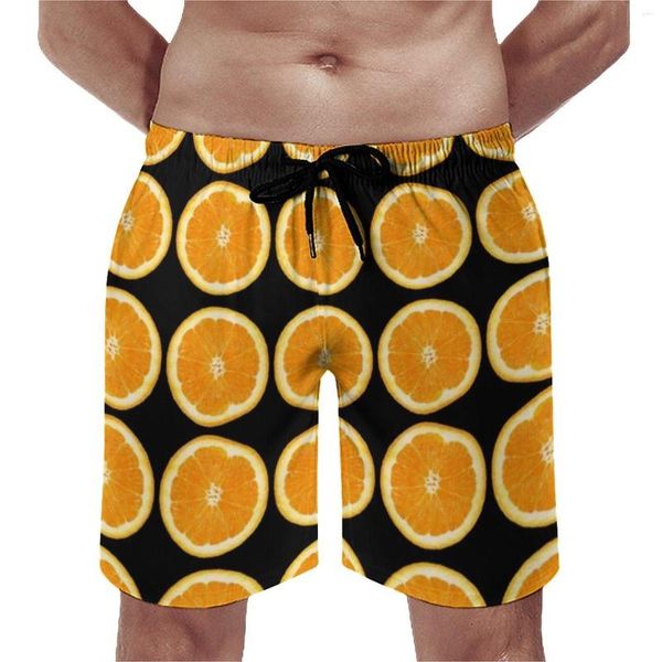 Naranjas de pantalones cortos para hombres Slices Board Summer Fresh Breatswear Sportswear Palea de pantalones cortos Retro Retro Retro