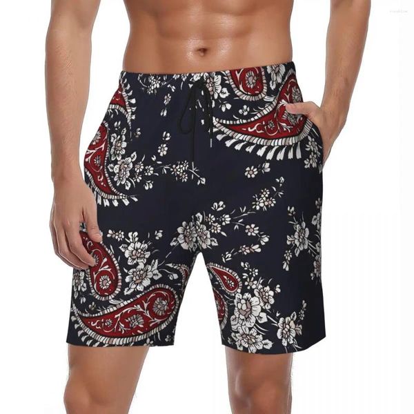 Shorts pour hommes Ornemental Floral Paisley Board Summer Sports traditionnels Surf Beach Hommes Séchage rapide Élégant Troncs surdimensionnés