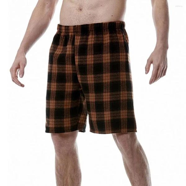 Short pour homme pyjama absorbant la transpiration décontracté taille moyenne ample longueur aux genoux vêtements de nuit