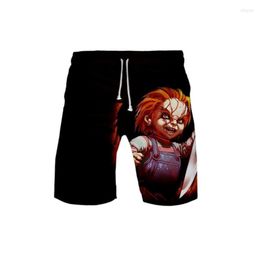 Pantalones cortos para hombres Pantalones Película de terror Chucky Tablero 3D Troncos Verano Secado rápido Playa Natación Hombres Niños Hip Hop Short Beac