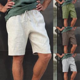 Pantalons du short masculin Hommes masculins en lin coton Baggy harem cordon de yoga plage pantaloncini uomo
