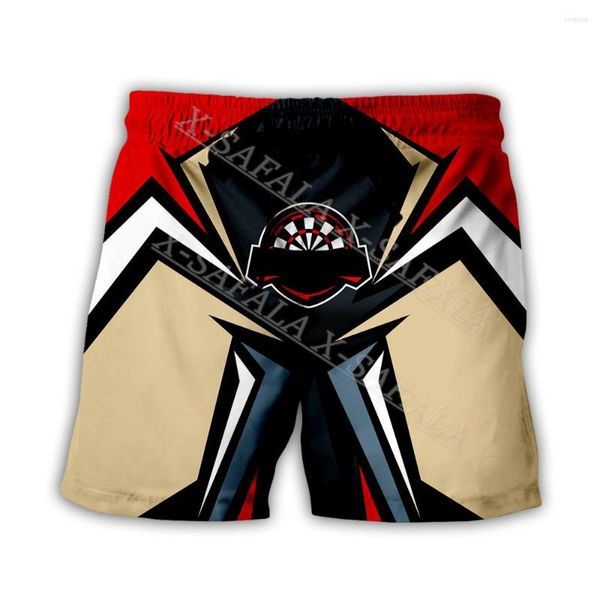 Pantalones cortos para hombre personalizados amantes de los dardos regalo deportivo natación verano playa vacaciones pantalones medio pantalones-10