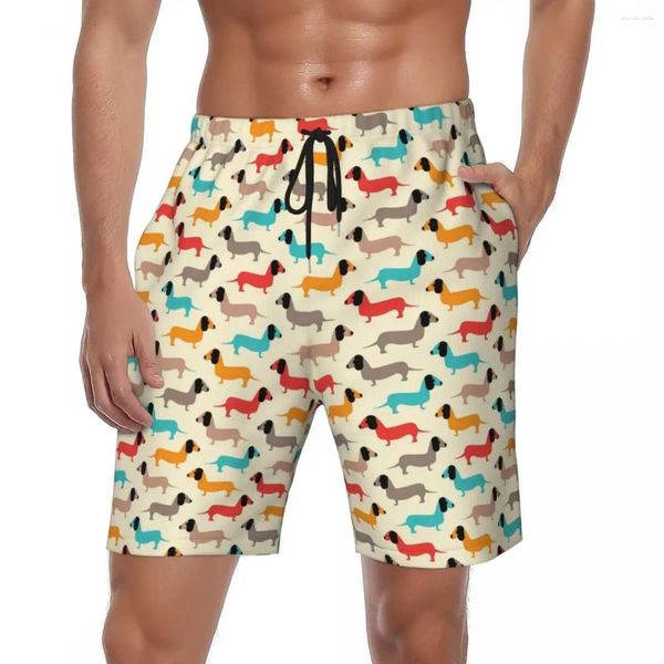 Pantalones cortos para hombres Pet Dog Print Gym Summer Cartoon Animal Y2K Funny Beach Hombre Ropa deportiva Secado rápido Troncos impresos