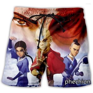 Pantalones cortos para hombre Phechion moda hombres/mujeres Avatar: The Last Airbender 3D estampado Casual novedad Streetwear hombres sueltos deporte L73