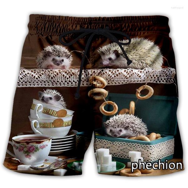 Shorts pour hommes Phechion Hommes / Femmes Animal Hérisson Art 3D Imprimé Casual Mode Streetwear Hommes Lâche Sport A275