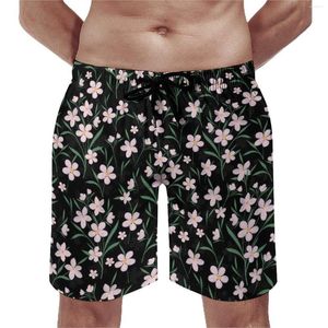 Herenshorts Roze Bloemen Gym Zomer Botanische print Sportkleding Strand Korte broek Man Sneldrogend Grappige grafische Grote maten trunks