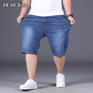 Shorts pour hommes grande taille 44 46 48 50 Denim pour hommes été ultra-mince mode baggy classique droite décontracté sous le genou longueur jean court hommes '