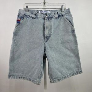 Heren shorts Polar Big Boy Y2K Hip Hop Cartoon Grafisch borduurwerk Retro blauw baggy jeans denim gym mannen basketbal