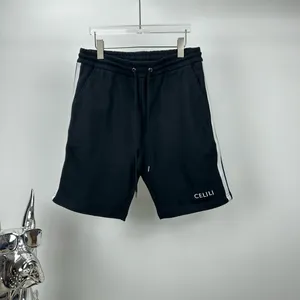 Shorts pour hommes style polaire vêtements d'été avec plage hors de la rue pur coton mini chaud gw343