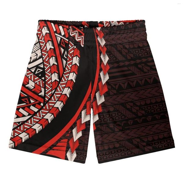 Short Homme Polynesian Tribal Hawaïen Totem Tattoo Hawaii Prints Basketball Loose Men Women Ball Pants Summer Quasi-training Running