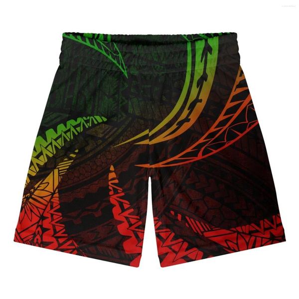 Shorts pour hommes Polynésien Tribal Tongan Totem Tattoo Tonga Prints Hommes Basketball Sport Running Jersey Jersey Homme Exercice Fitness Gym