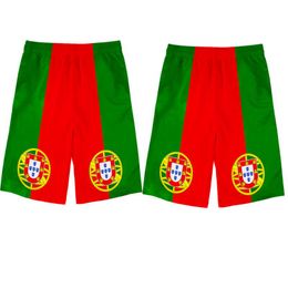 Heren Shorts Portugal Jeugd DIY Gratis Custom Naam Nummer PRT Strand Nation Flag PT Portugese Country College Print PO Casual