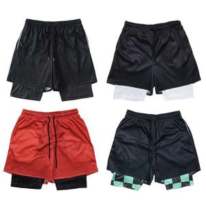 Heren shorts print Performance Shorts For Men 2-in-1 Quick Drying Mesh Gym Shorts Summer Oefening Fitness Running J240409