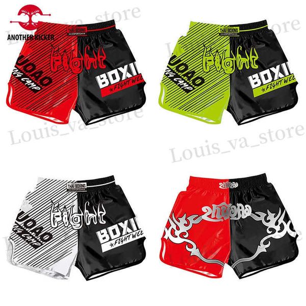 Shorts pour hommes Impression de shorts MMA enfants adultes Muay Thai Shorts Concours de formation en boxe Trunks bon marché Sanda Combat grappling pantalons de combat T240419