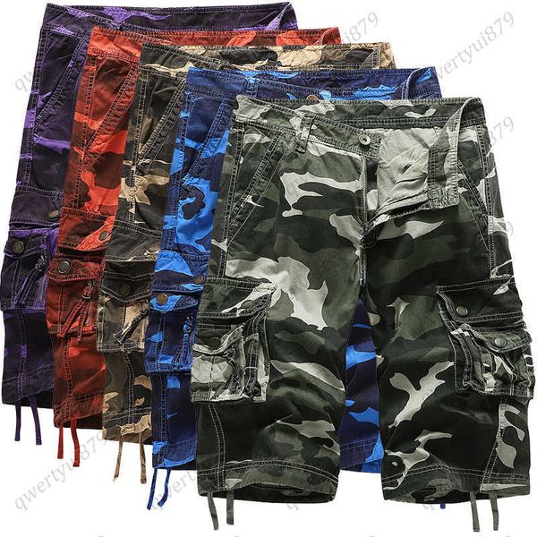 Shorts pour hommes Prium qualité Camouflage Cargo Shorts hommes décontracté militaire armée Sty plage Shorts ample Baggy poche Shorts Ma vêtements 0322H23