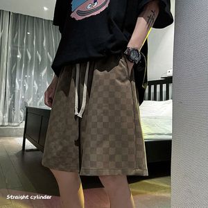 Men S shorts Privathinker zomer rechte been casual plaid mode streetwear harajuku Koreaanse stijl mannelijke baggy korte broek 230411