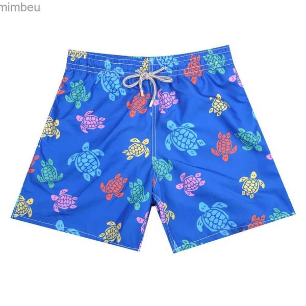 Shorts pour hommes Promotion 2023 Shorts pour hommes chauds printemps et été pantalons de plage pour hommes short de natation en Carton short de planche imprimé tortue drôle 240226