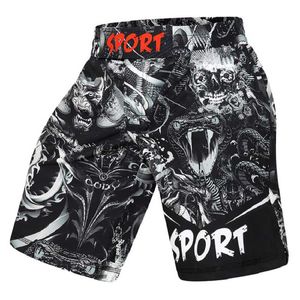 Shorts pour hommes style punk impression complète compression hommes arts martiaux vêtements conception personnalisée votre propre short de combat MMA Jiu Jitsu pour hommes