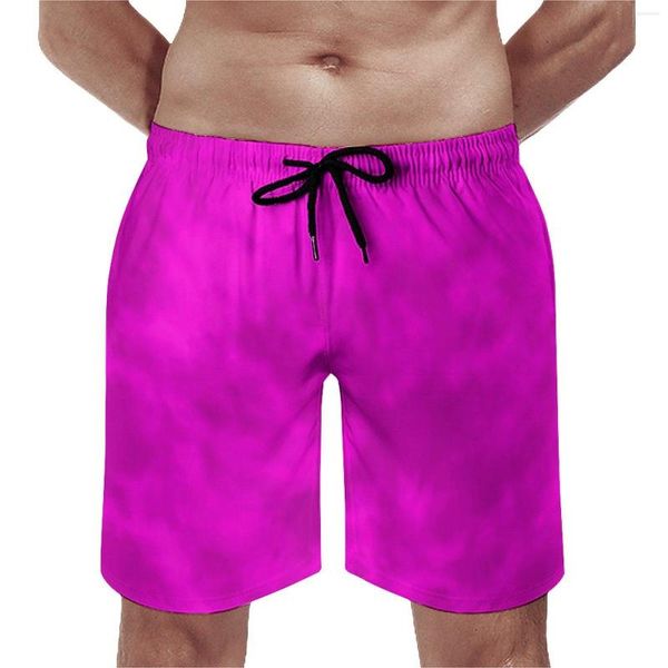 Shorts pour hommes Violet et rose Tie Dye Board Abstract Print Qualité Court Quotidien Plus Taille Pantalon Mâle