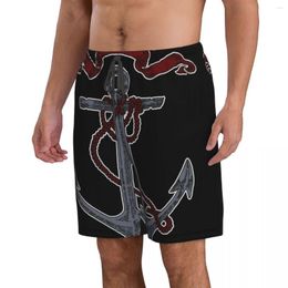 Pantaloncini da uomo Quick Dry Summer Mens Beach Board Slip per uomo Costume da bagno Nuoto Beachwear Vintage Anchor